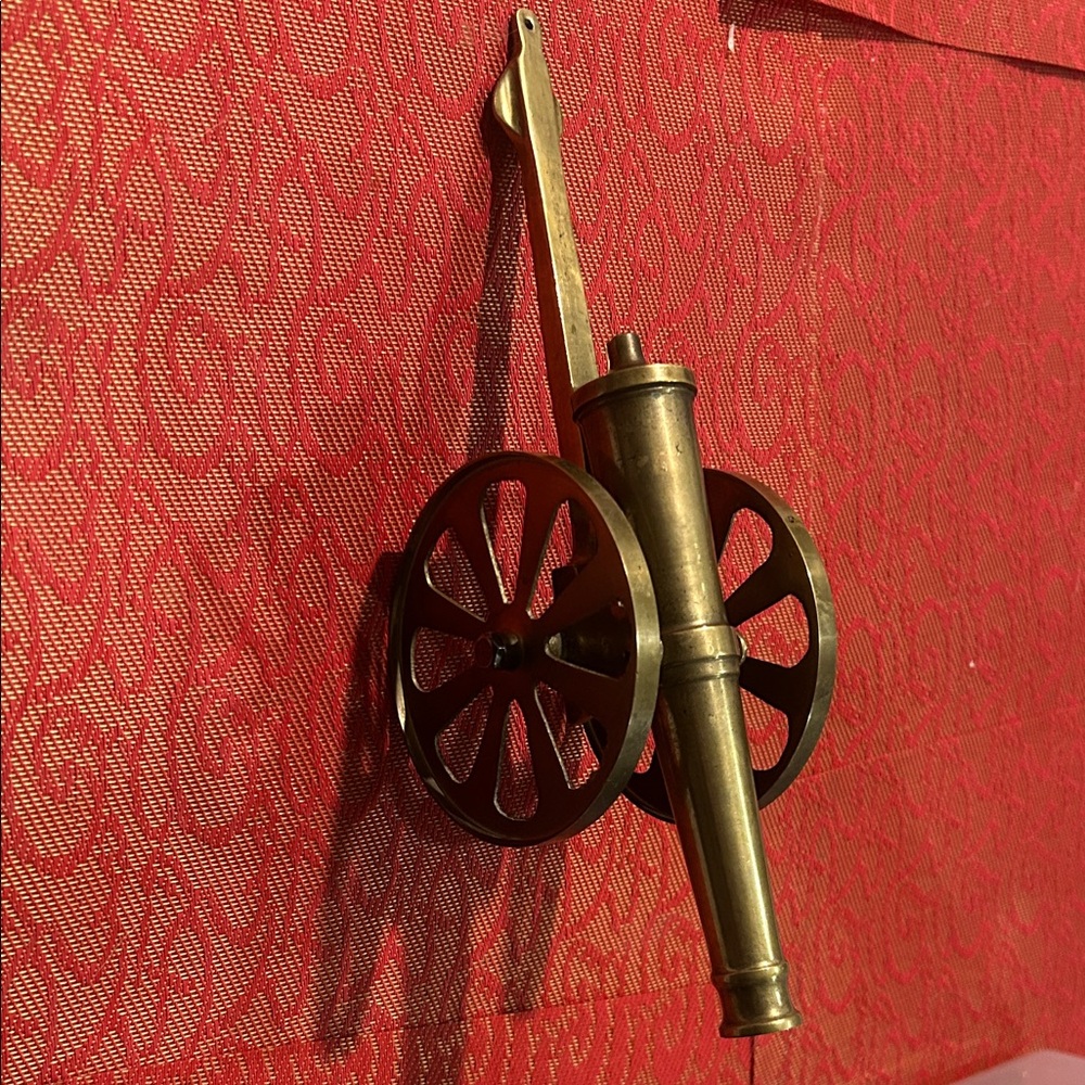 Vintage Brass Cannon Decorative Piece